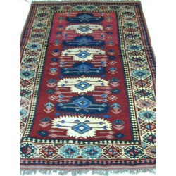Caucasus Kazak - Burgundy - Red