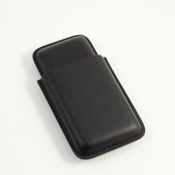 3 Cigar Case, Black Leather