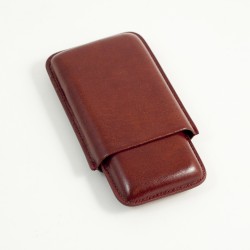 3 Cigar Case, Cognac Leather