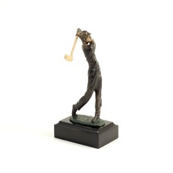7 1/2" Man Golfer on Marble Base.