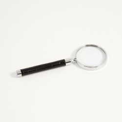 Magnifier, Black "Croco" Leather, 