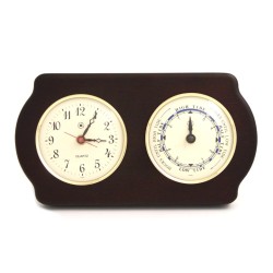Brass Clock, Tide Clock on Ash Wood, 
