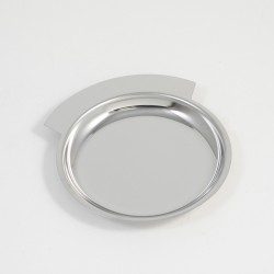 Change Tray / Wine Bottle Coaster, Chrome Plated,